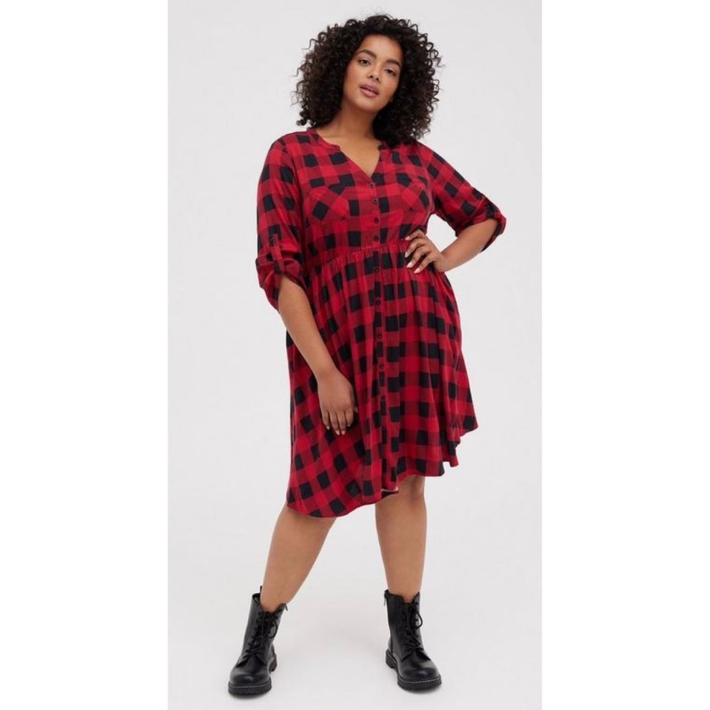 TORRID Challis Shirt Dress